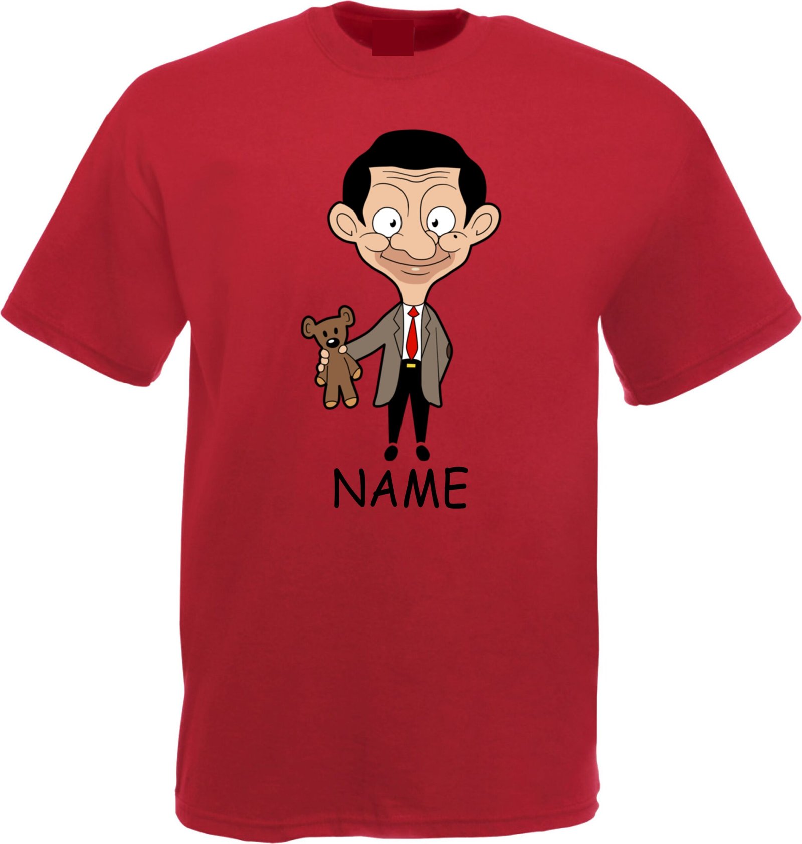 Personalized Mr Bean with Teddy White T-Shirt - Image 5