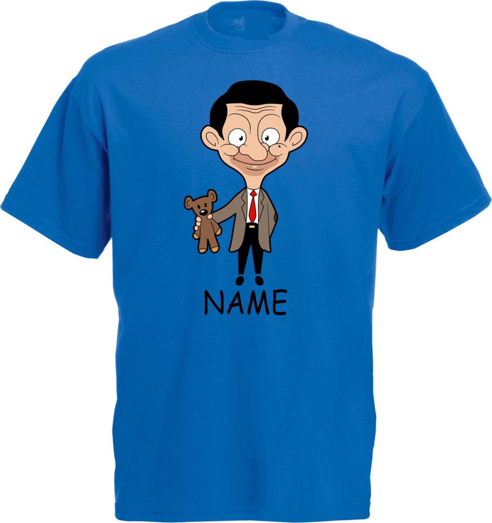 Personalized Mr Bean with Teddy White T-Shirt - Image 4