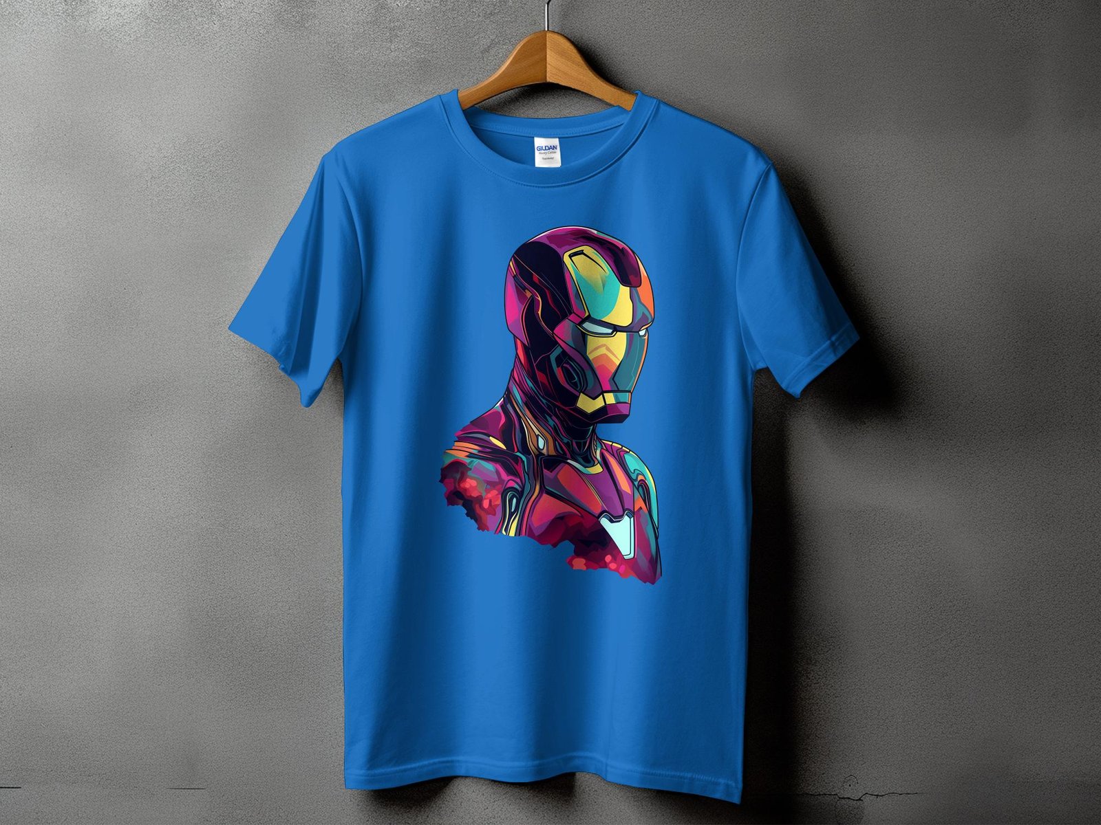 Colorful Iron Man Graphic White T-Shirt - Image 7