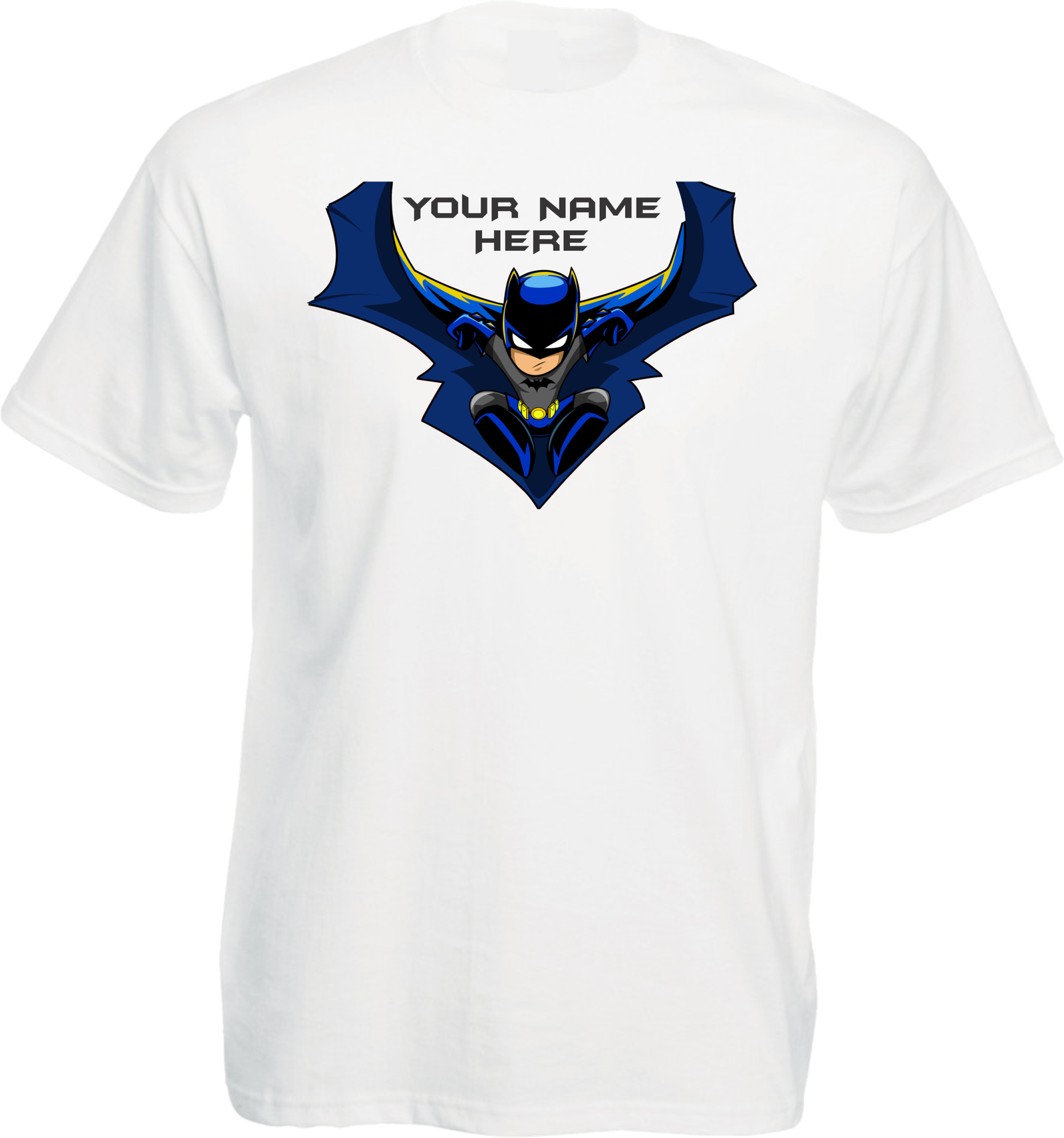 Personalized Superhero Custom Name White T-Shirt - Image 8