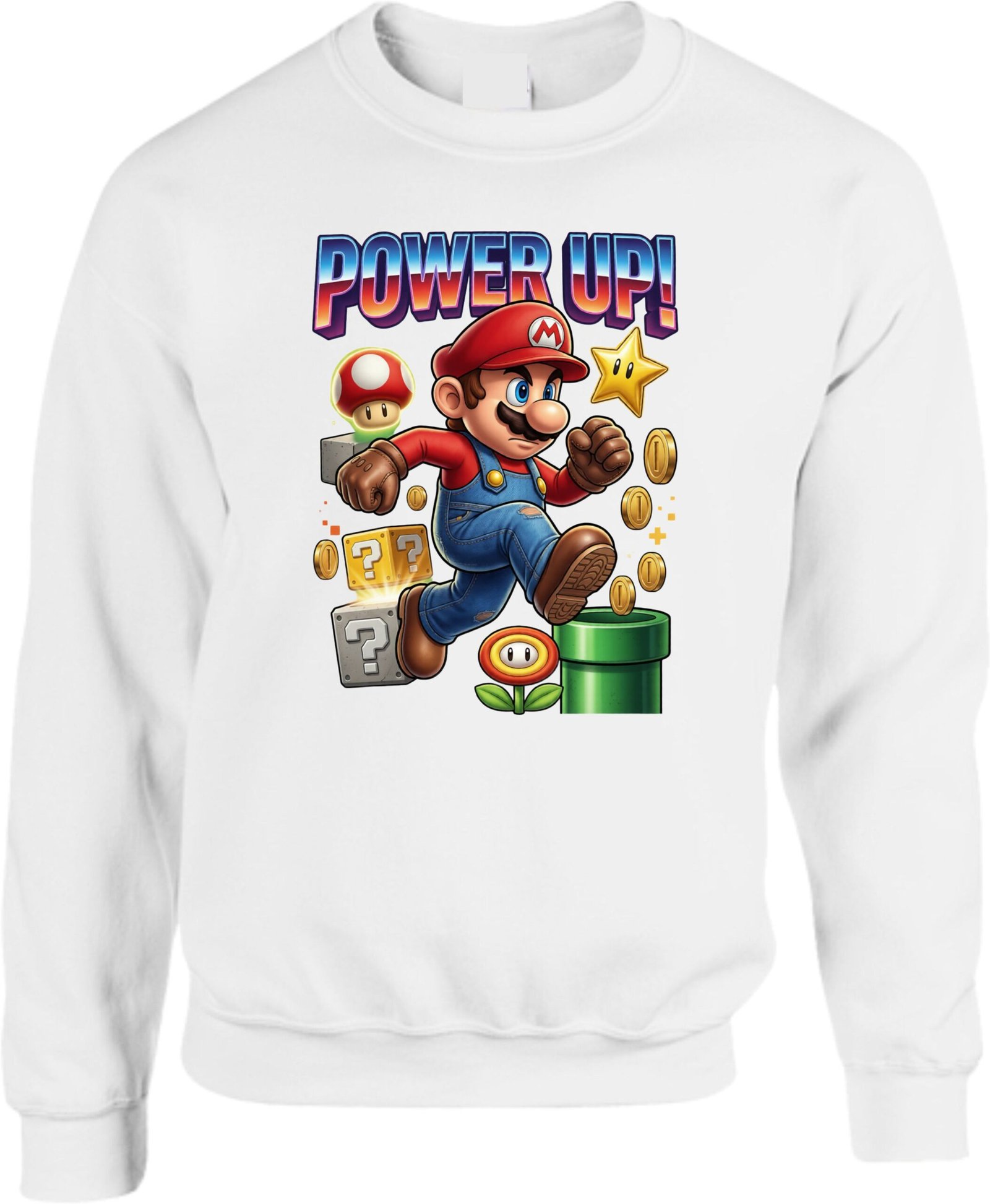 Power Up Mario Gaming Sweatshirt - Image 9