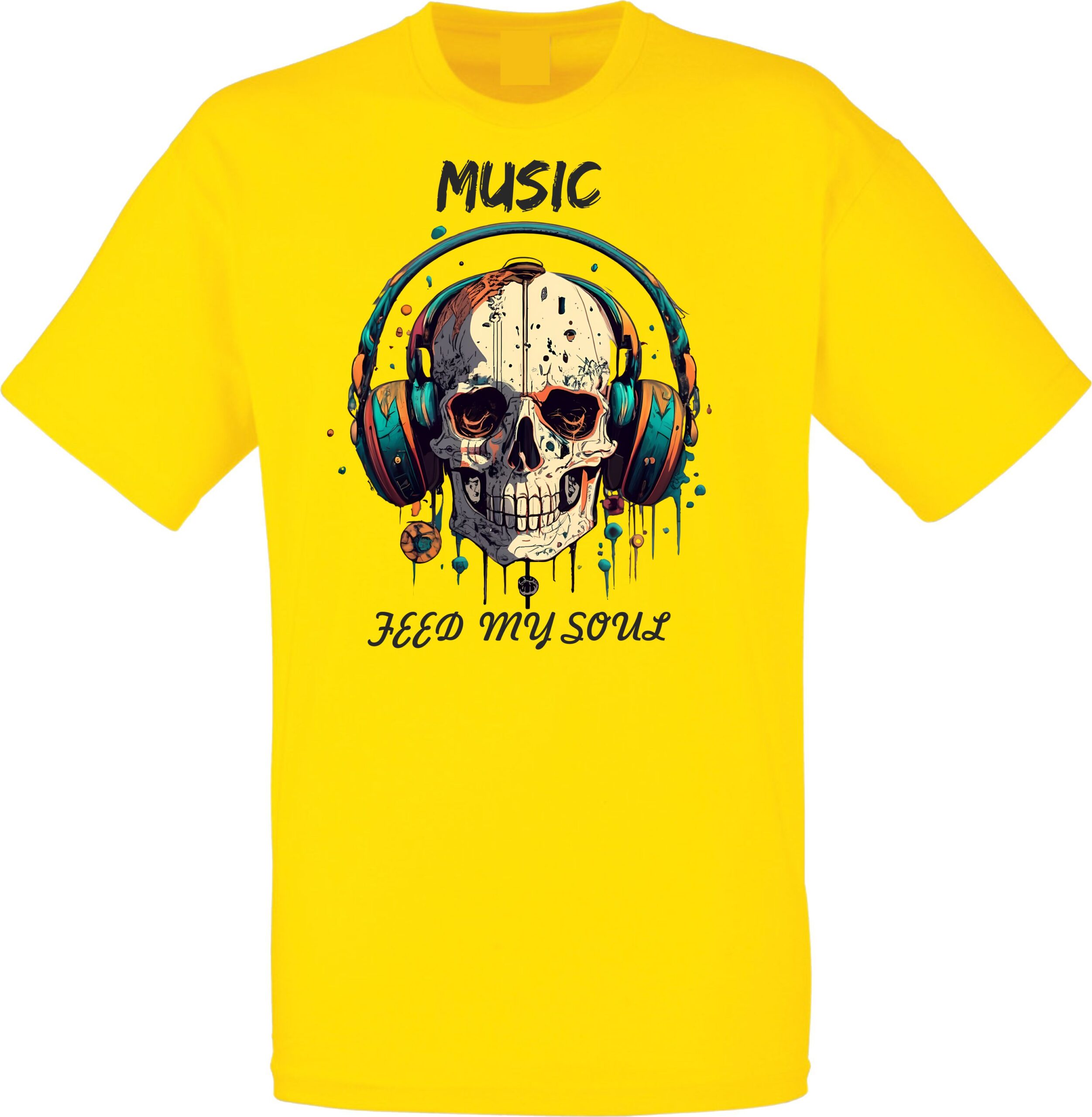 Music Feed My Soul Skull Graphic T-Shirt - Image 10