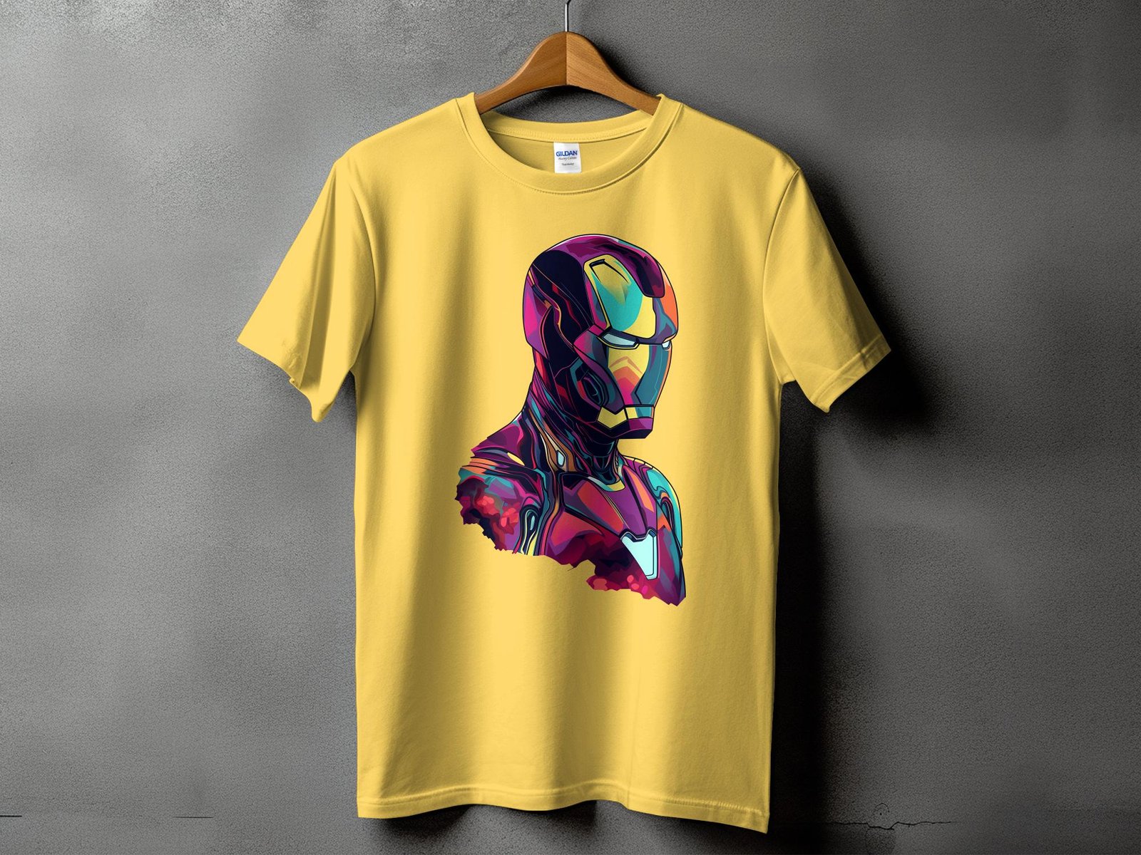 Colorful Iron Man Graphic White T-Shirt - Image 8